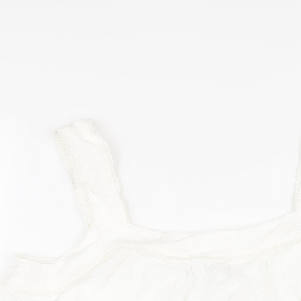 Womens UK Size 14 Marks and Spencer White Basic Blouse