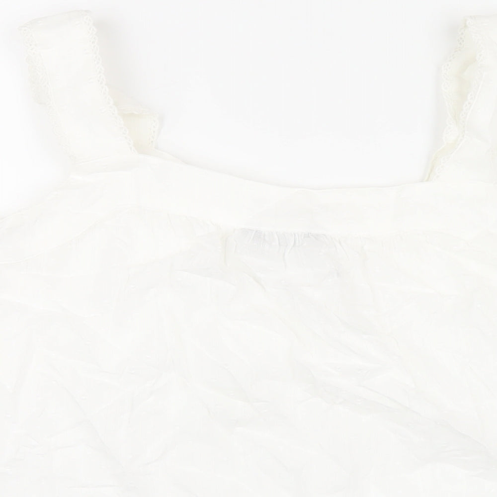 Womens UK Size 14 Marks and Spencer White Basic Blouse