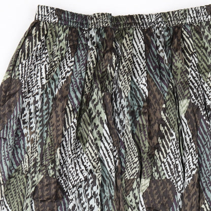 Cotswold Collection Womens Green Geometric Polyester A-Line Skirt Size 12