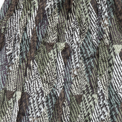 Cotswold Collection Womens Green Geometric Polyester A-Line Skirt Size 12