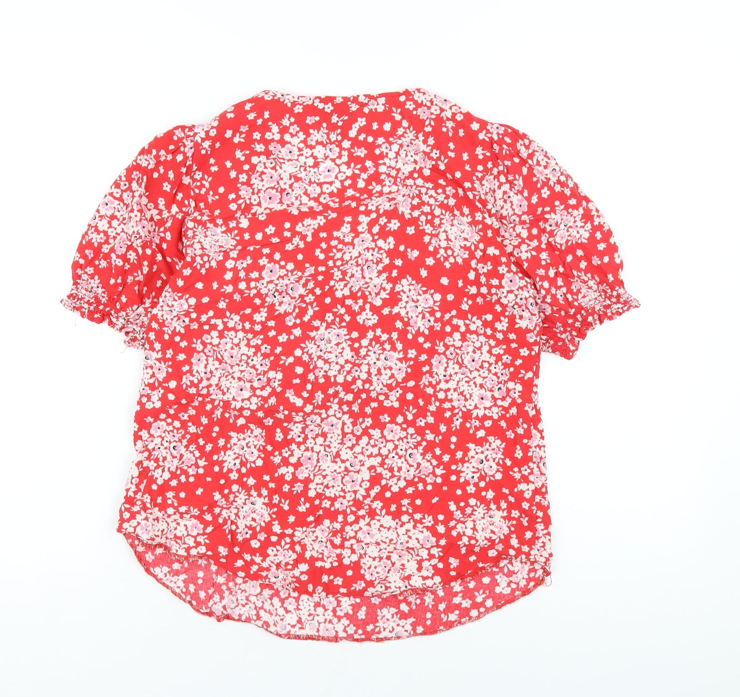 Womens UK Size 10 New Look Red Basic T-Shirt