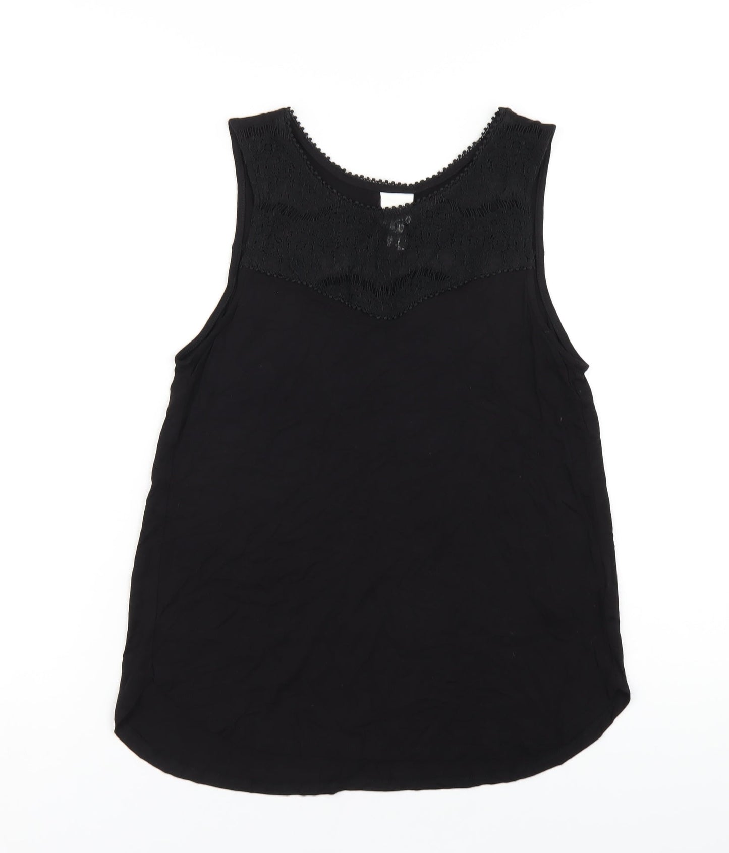 Womens UK Size S H&M Black Basic Tank