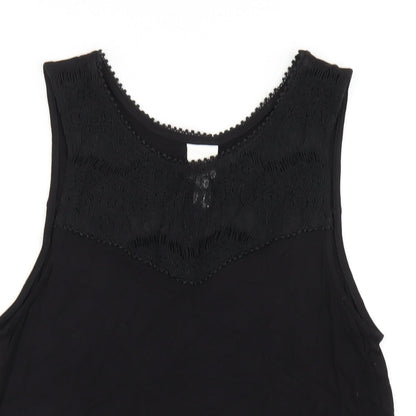 Womens UK Size S H&M Black Basic Tank