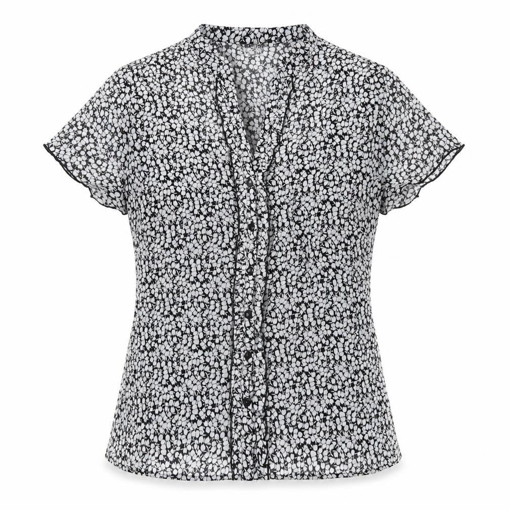 Womens UK Size 16 Wallis Black Basic Button-Up