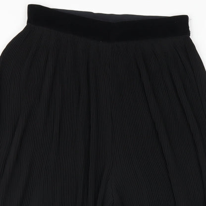Zara Womens Black Polyester Capri Trousers Size M L23 in Regular