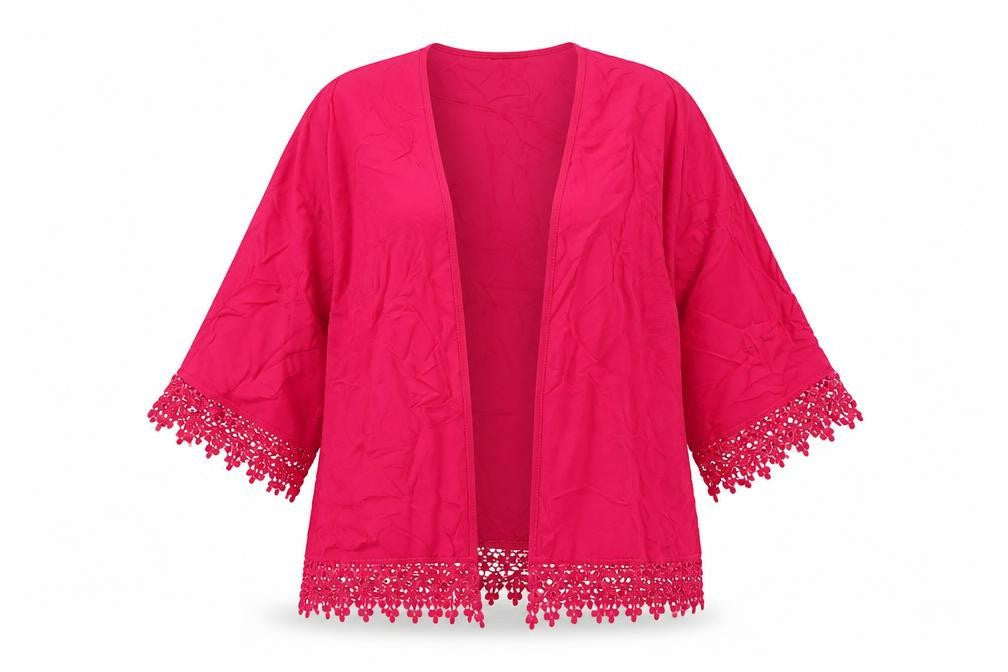 Womens UK Size 12 New Look Pink Kimono T-Shirt