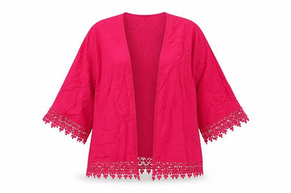Womens UK Size 12 New Look Pink Kimono T-Shirt