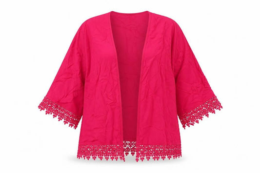 Womens UK Size 12 New Look Pink Kimono T-Shirt