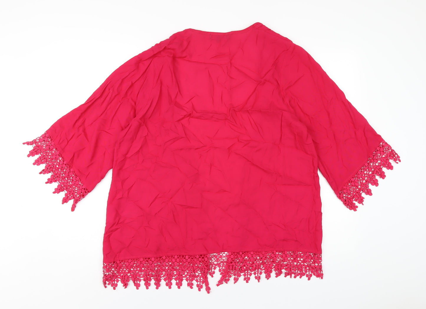 Womens UK Size 12 New Look Pink Kimono T-Shirt