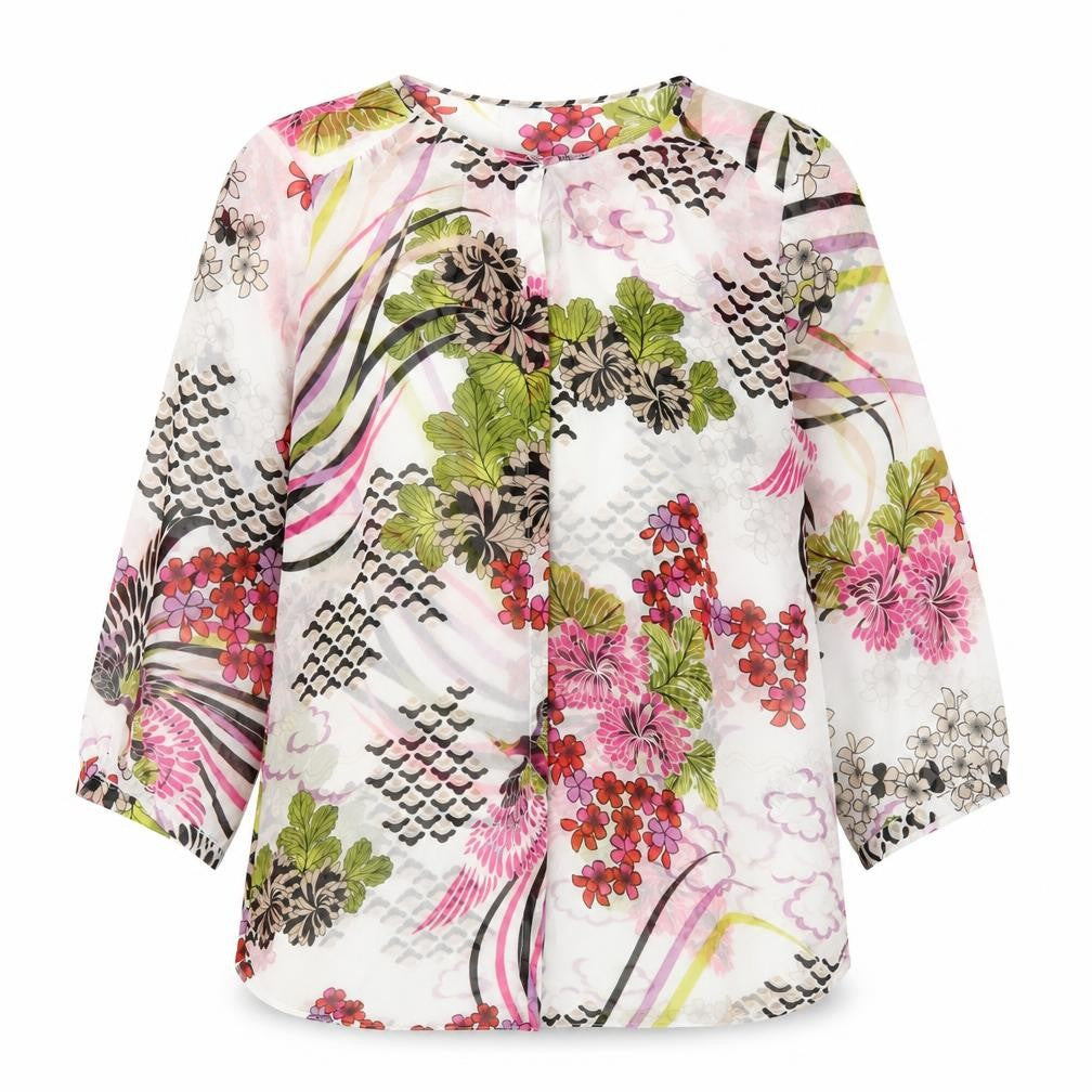 Wallis Womens Multicoloured Geometric Polyester Basic Blouse Size M Round Neck