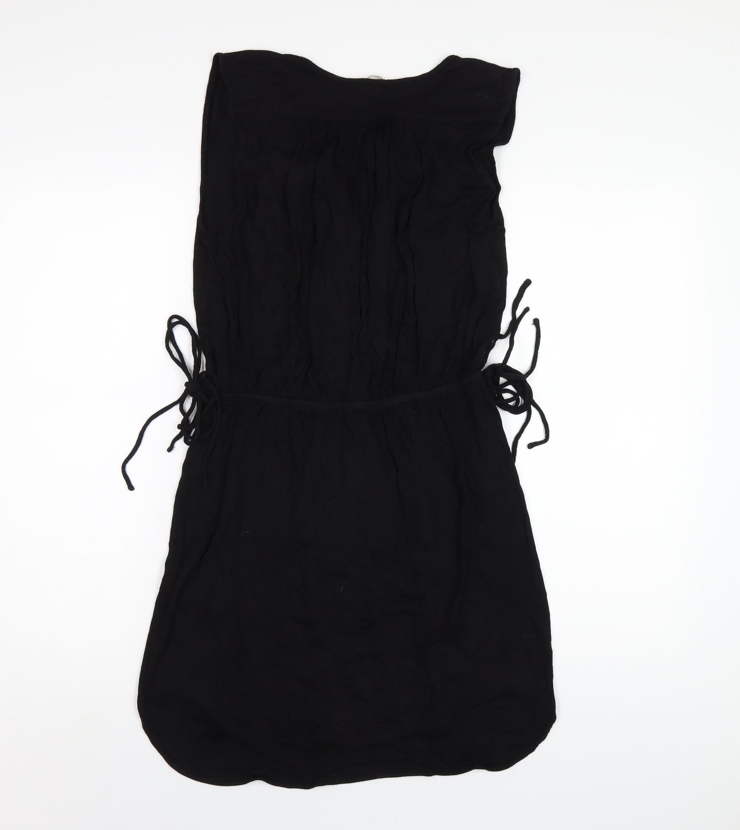 H&M Womens Black Viscose A-Line Size S V-Neck Pullover