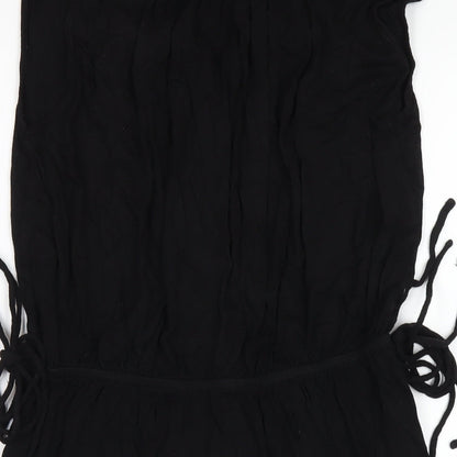 H&M Womens Black Viscose A-Line Size S V-Neck Pullover