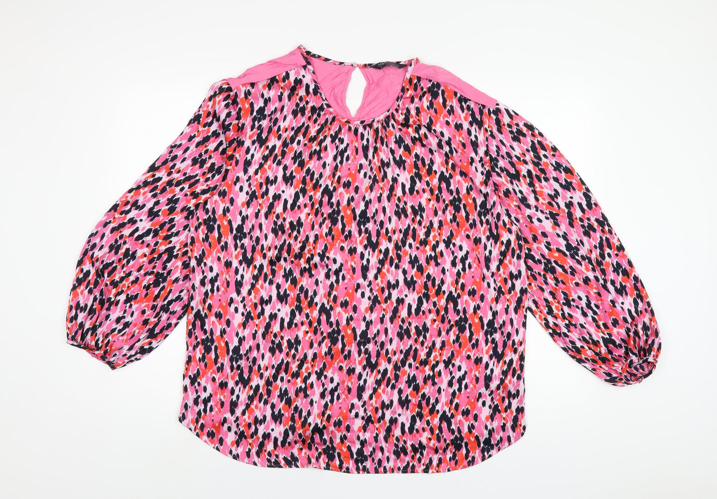Womens UK Size 12 Marks and Spencer Pink Basic T-Shirt