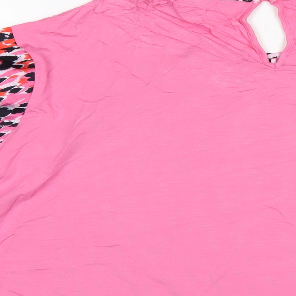 Womens UK Size 12 Marks and Spencer Pink Basic T-Shirt