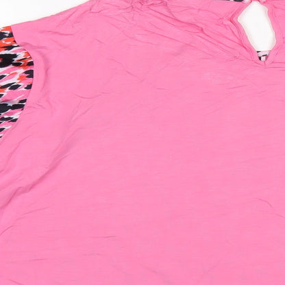 Womens UK Size 12 Marks and Spencer Pink Basic T-Shirt