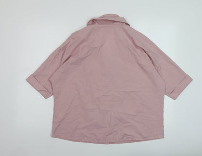 Womens UK Size 8 Nasty Gal Pink Basic Button-Up