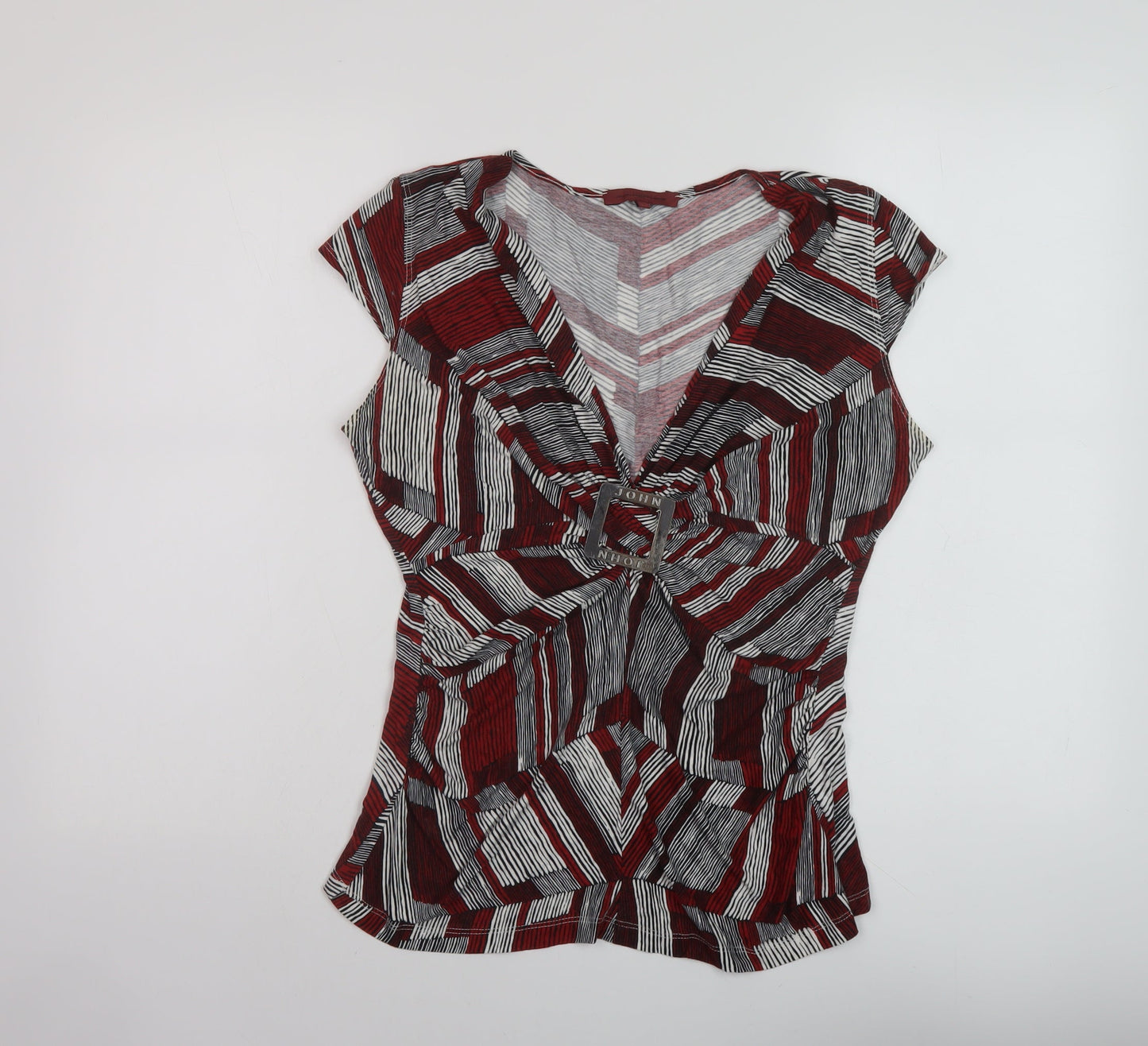 Womens UK Size 16 John Richmond Red Basic Blouse