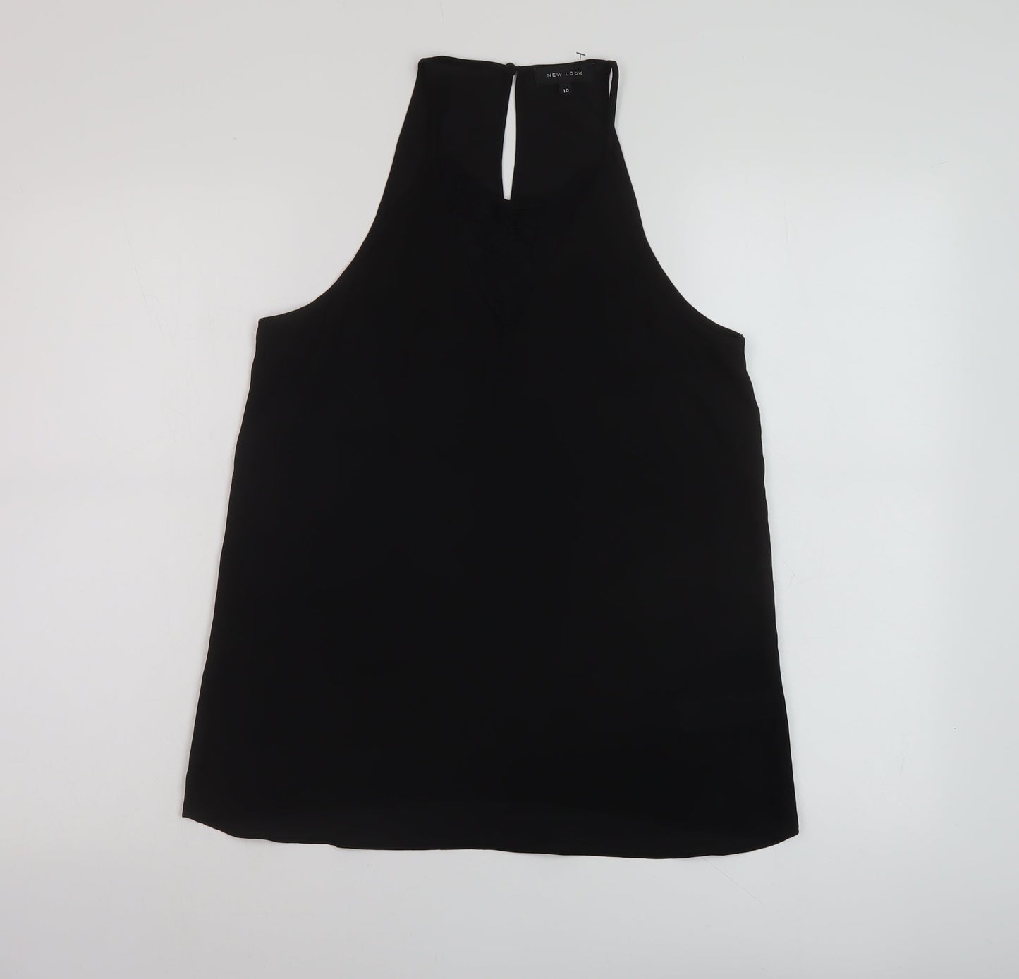 Womens UK Size 10 New Look Black Basic Tank