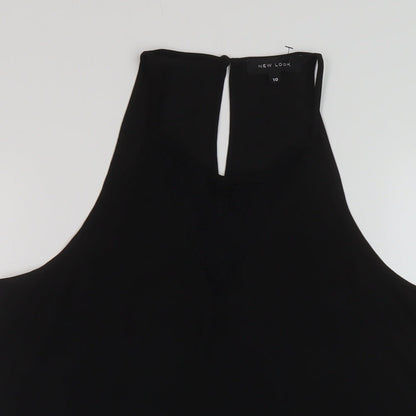 Womens UK Size 10 New Look Black Basic Tank
