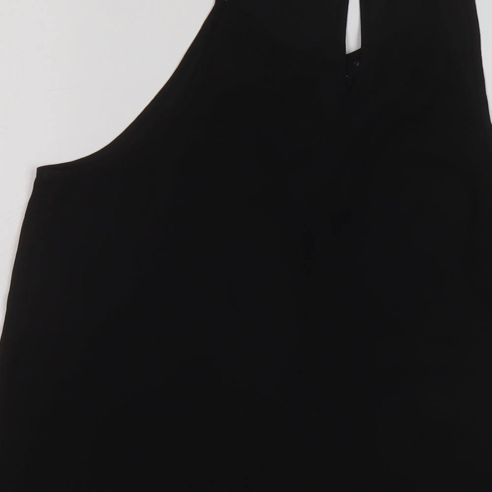 Womens UK Size 10 New Look Black Basic Tank