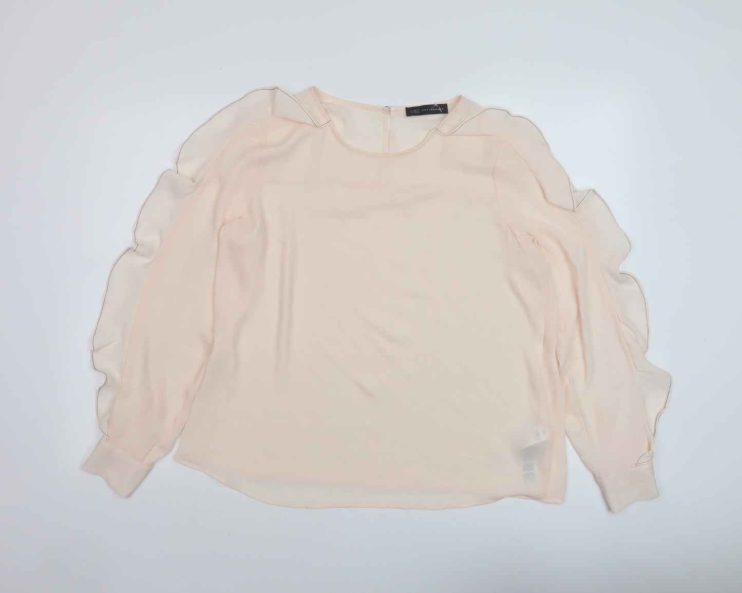 Womens UK Size 14 Marks and Spencer Pink Basic Blouse