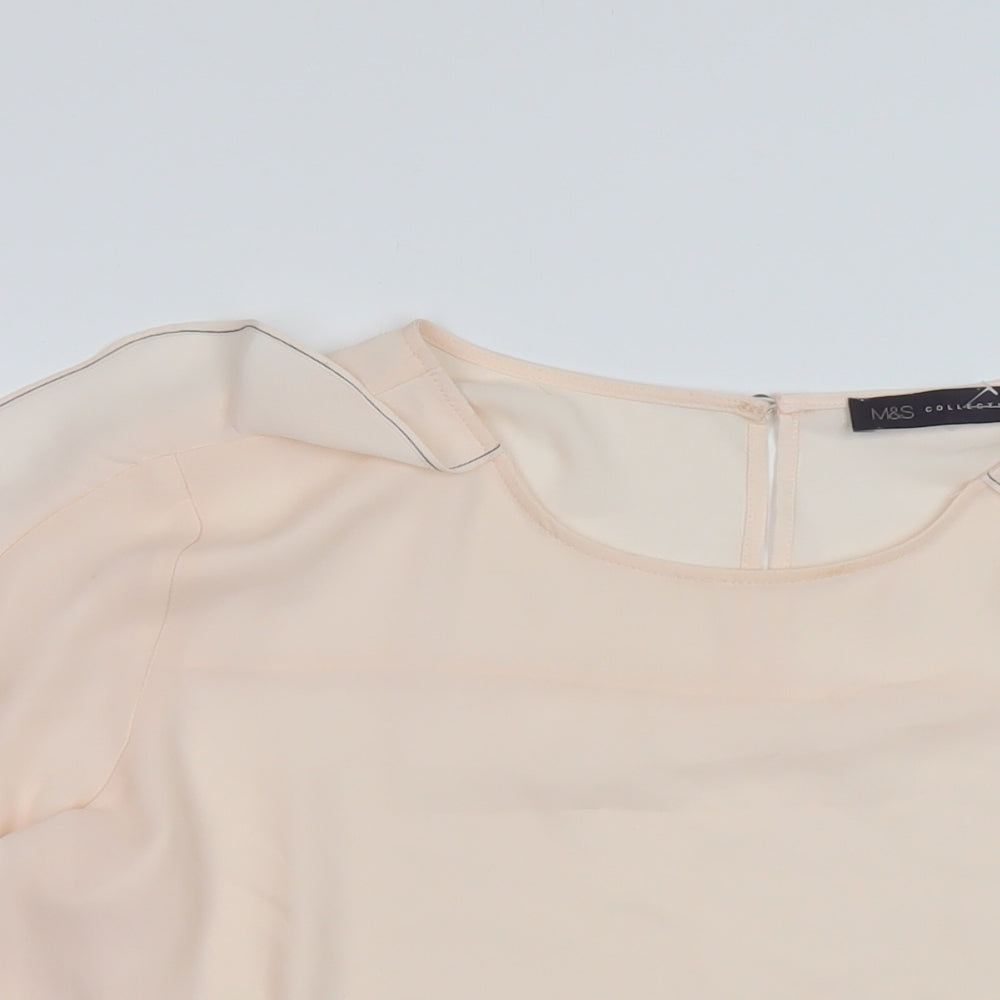 Womens UK Size 14 Marks and Spencer Pink Basic Blouse