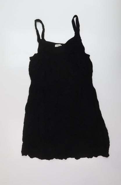 Nexyt Womens Black Viscose A-Line Size 18 Square Neck Pullover