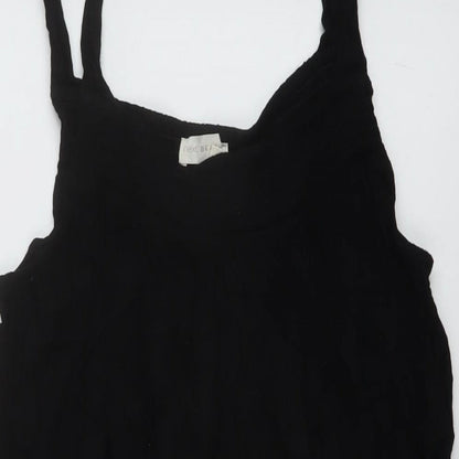 Nexyt Womens Black Viscose A-Line Size 18 Square Neck Pullover
