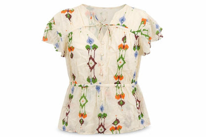 Womens UK Size 10 Per Una Beige Basic Blouse