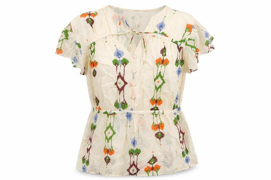 Womens UK Size 10 Per Una Beige Basic Blouse