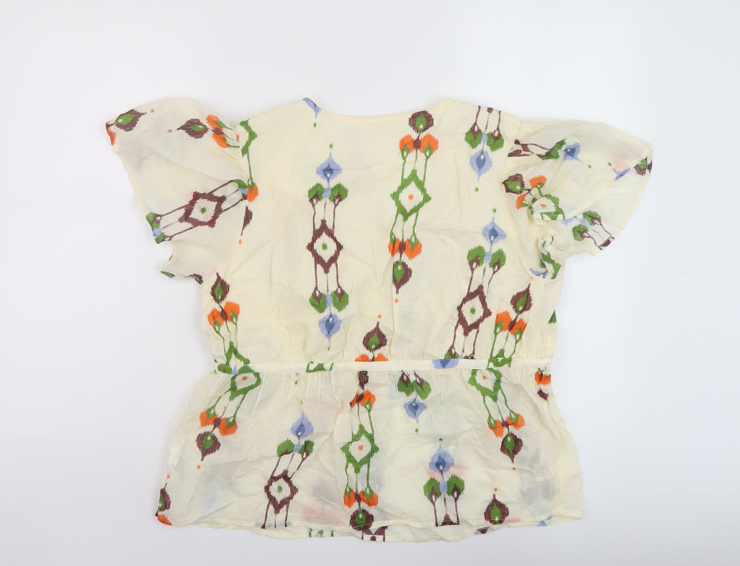 Womens UK Size 10 Per Una Beige Basic Blouse