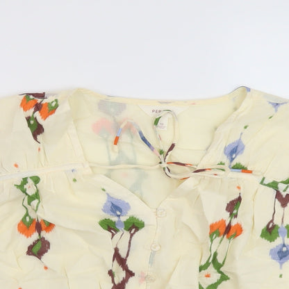 Womens UK Size 10 Per Una Beige Basic Blouse