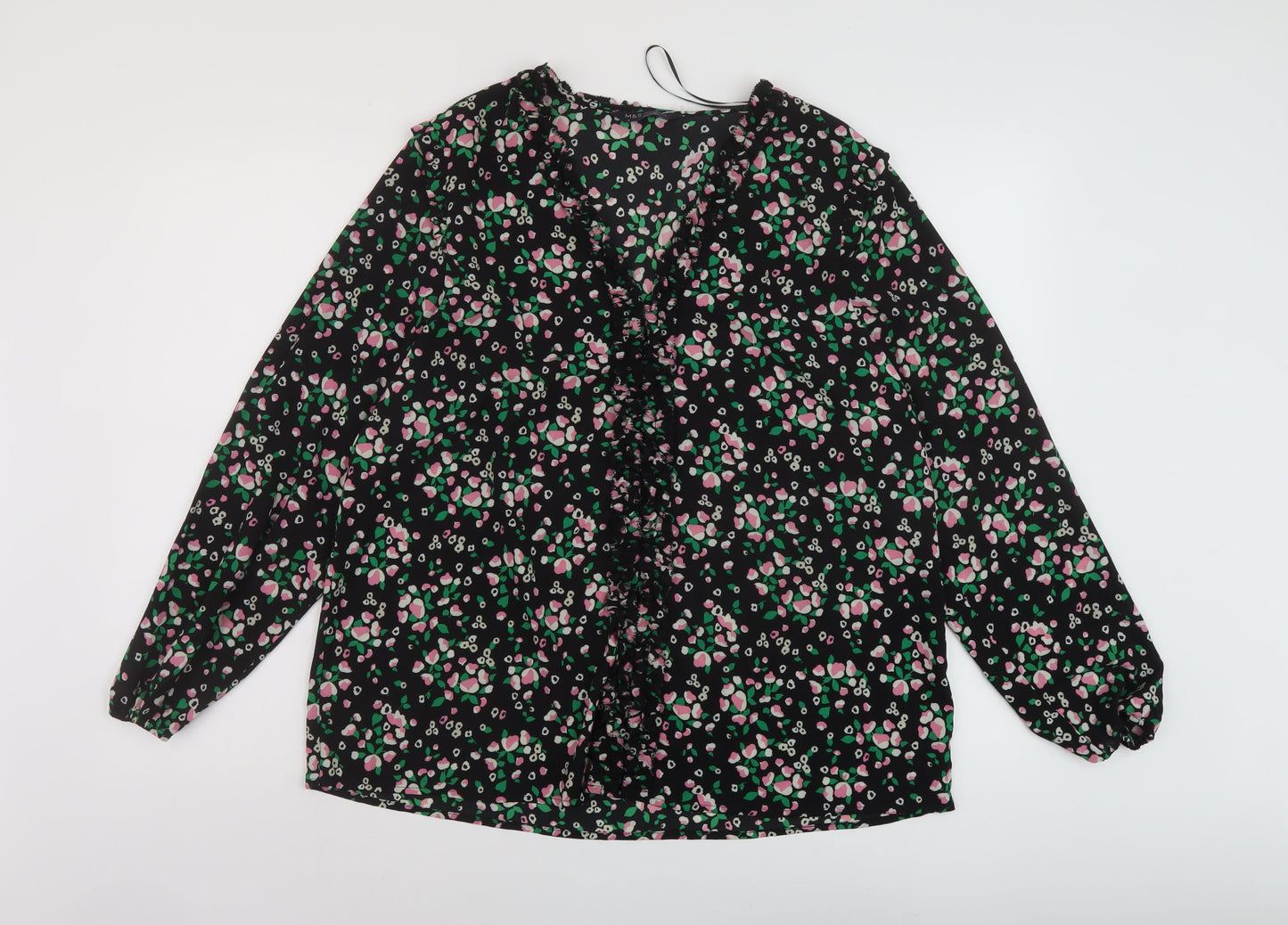 Womens UK Size 16 Marks and Spencer Black Basic Blouse