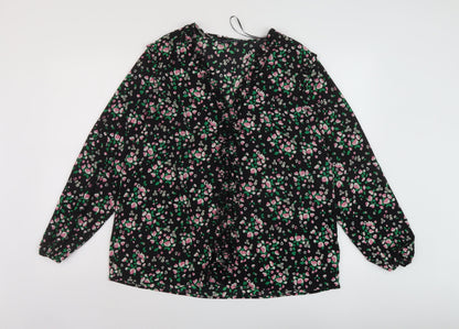 Womens UK Size 16 Marks and Spencer Black Basic Blouse