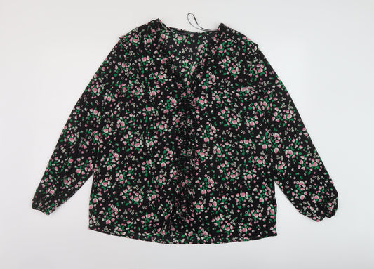 Womens UK Size 16 Marks and Spencer Black Basic Blouse