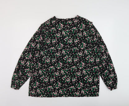 Womens UK Size 16 Marks and Spencer Black Basic Blouse