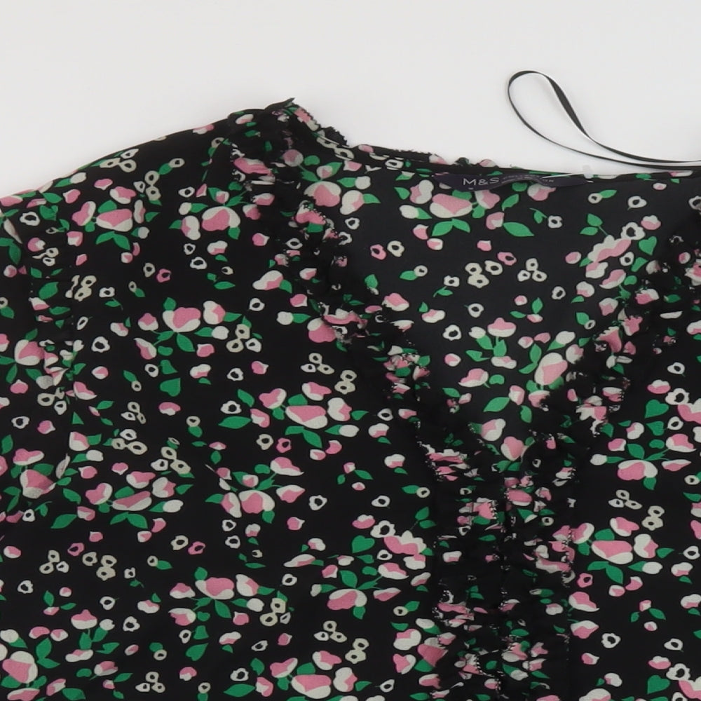 Womens UK Size 16 Marks and Spencer Black Basic Blouse