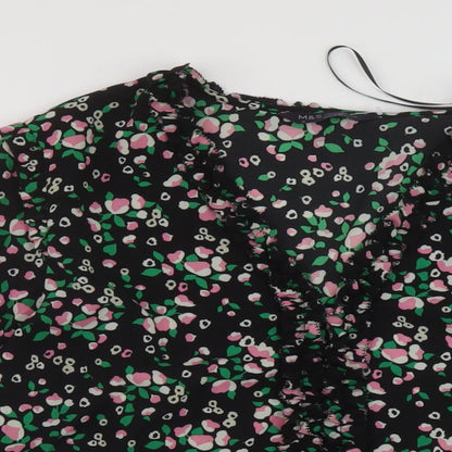 Womens UK Size 16 Marks and Spencer Black Basic Blouse