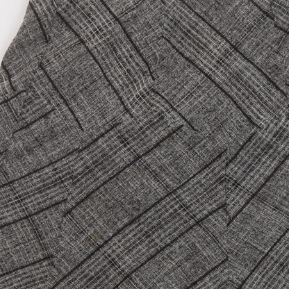 Marks and Spencer Womens Grey Plaid Polyester A-Line Skirt Size 10
