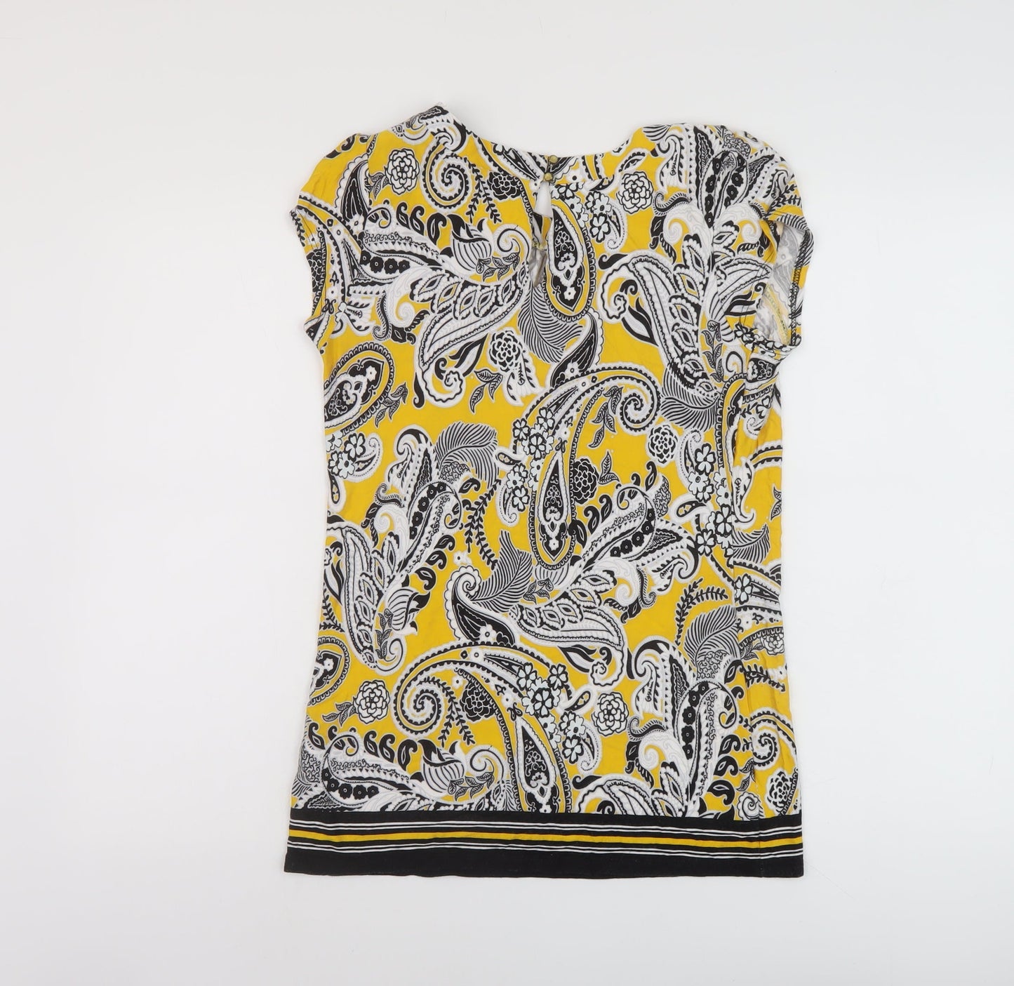 Womens UK Size 10 Wallis Yellow Basic T-Shirt