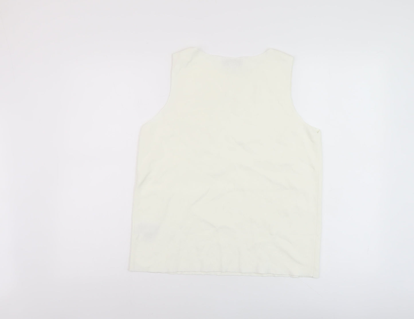 Womens UK Size 14 Marks and Spencer White Basic Tank