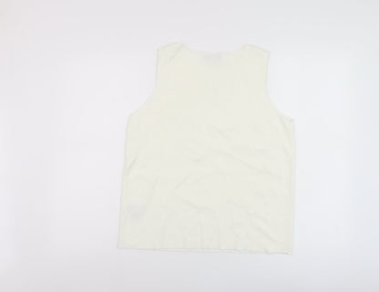 Womens UK Size 14 Marks and Spencer White Basic Tank