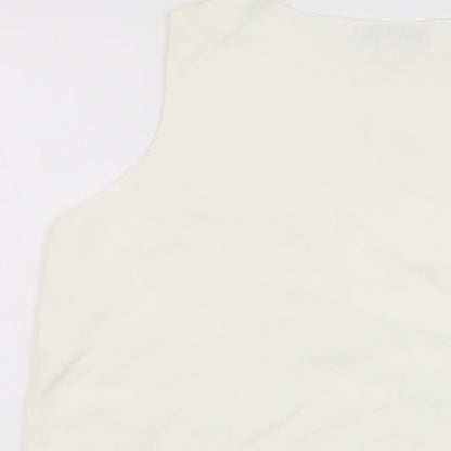 Womens UK Size 14 Marks and Spencer White Basic Tank