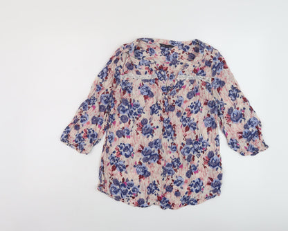 Womens UK Size 12 Marks and Spencer Multicoloured Basic Blouse