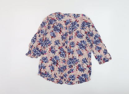 Womens UK Size 12 Marks and Spencer Multicoloured Basic Blouse