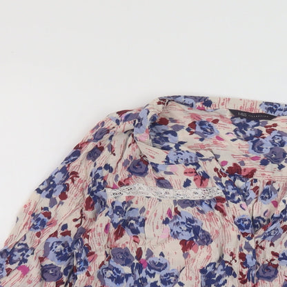 Womens UK Size 12 Marks and Spencer Multicoloured Basic Blouse