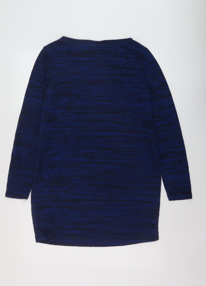Womens UK Size L JoJo Maman Bébé Blue Tunic Blouse
