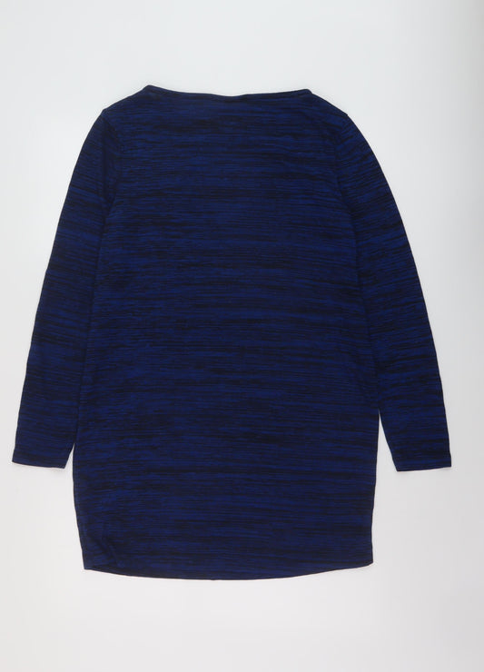 Womens UK Size L JoJo Maman Bébé Blue Tunic Blouse