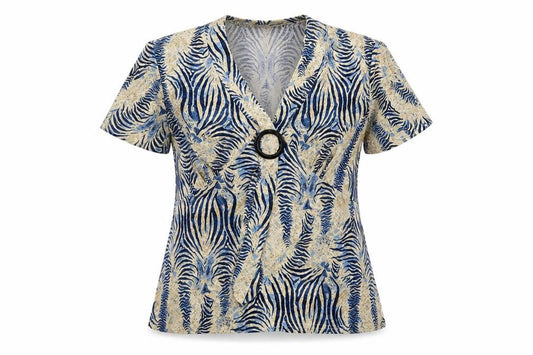 Womens UK Size L Saloos Beige Basic T-Shirt