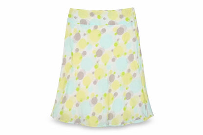 Great Plains Womens Yellow Geometric Cotton A-Line Skirt Size 10 Zip